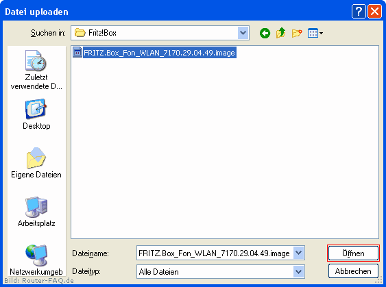 FRITZ!Box: Firmware-Update Datei 04.33 7
