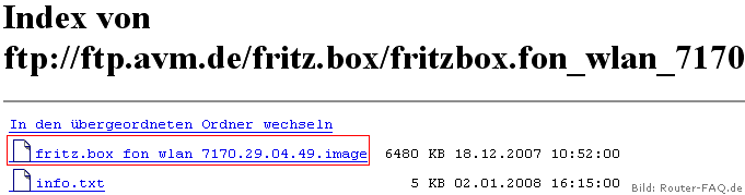 FRITZ!Box: Firmware-Update Datei 04.33 2
