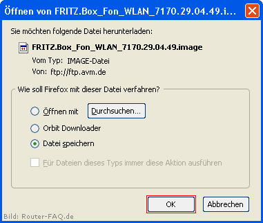 FRITZ!Box: Firmware-Update Datei 04.33 3