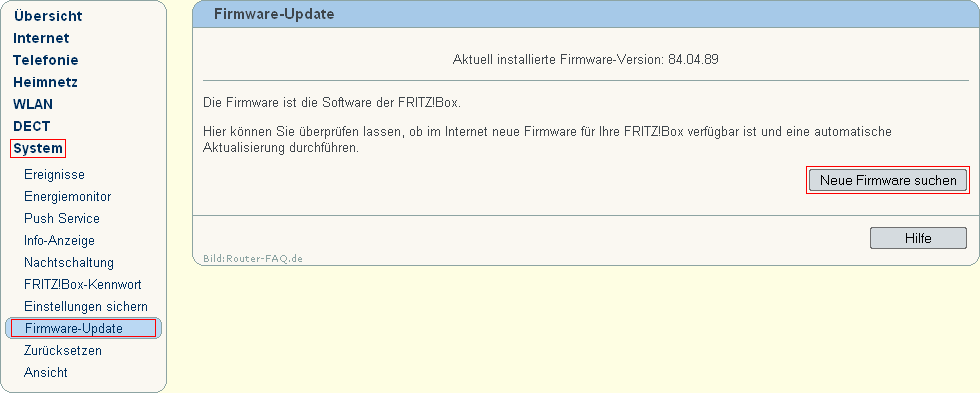FRITZ!Box: Firmware-Update 04.86 1