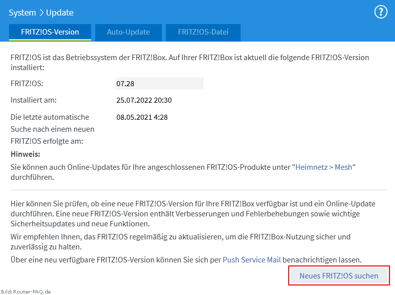 FRITZ!Box: Firmware-Update 07.00 2