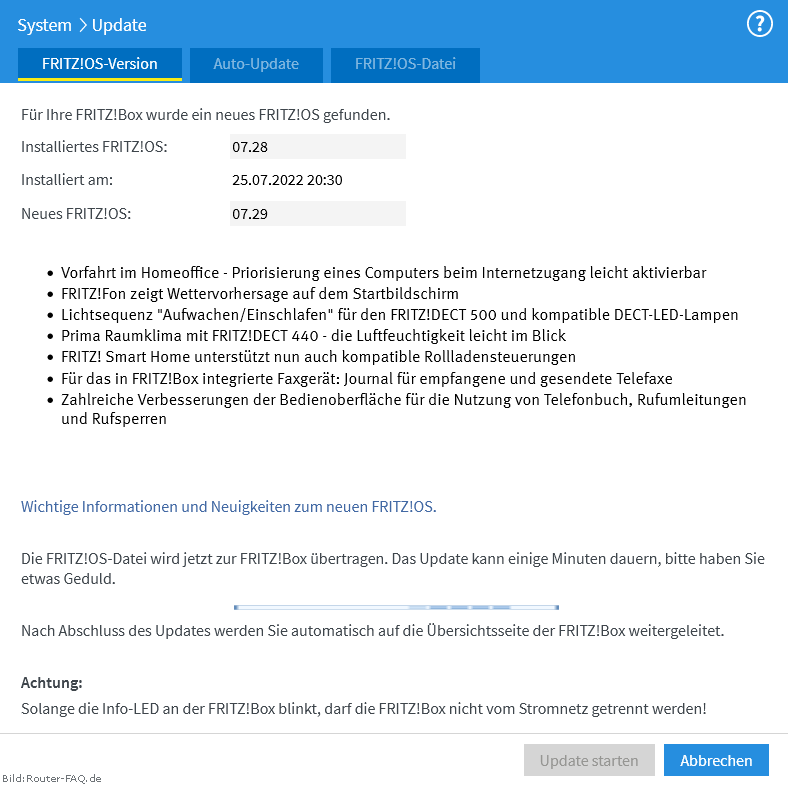 FRITZ!Box: Firmware-Update 07.00 4