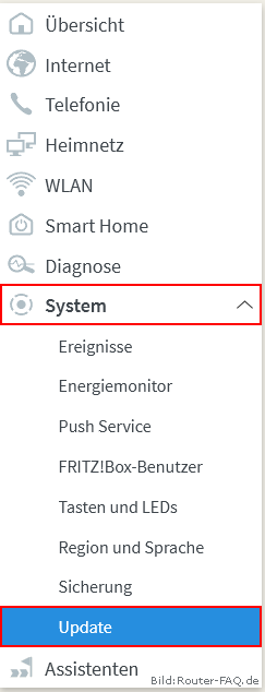 FRITZ!Box: Firmware-Update Datei 07.00 4