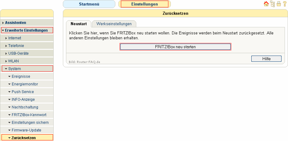FRITZ!Box: FRITZ!Box neu starten 04.49 1