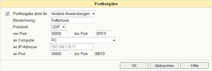 FRITZ!Box: Portfreigabe 4