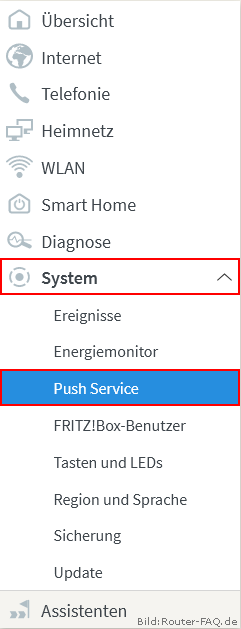 FRITZ!Box: Pushservice 07.00 1