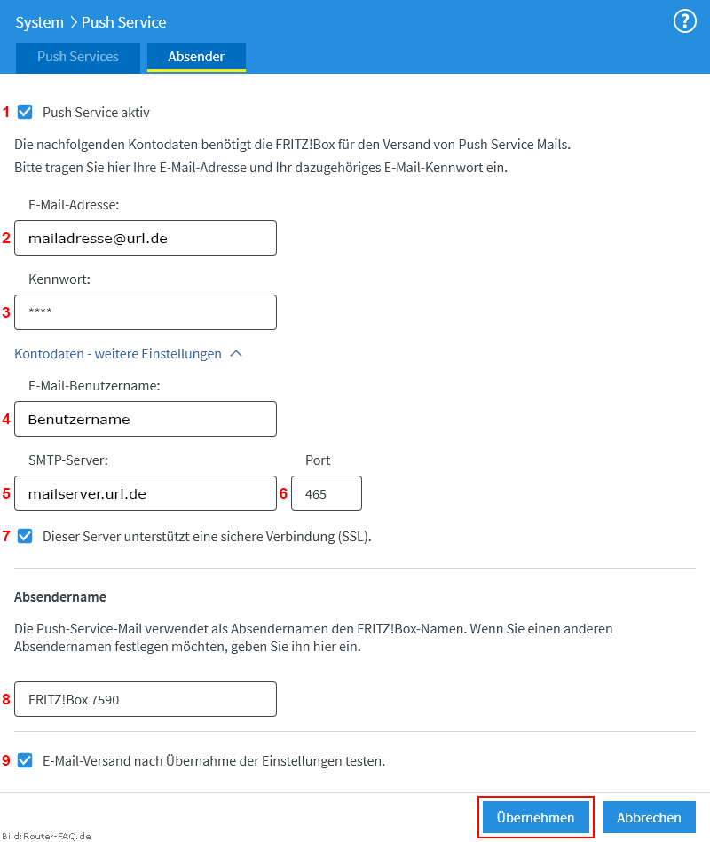 FRITZ!Box: Pushservice 07.00 2
