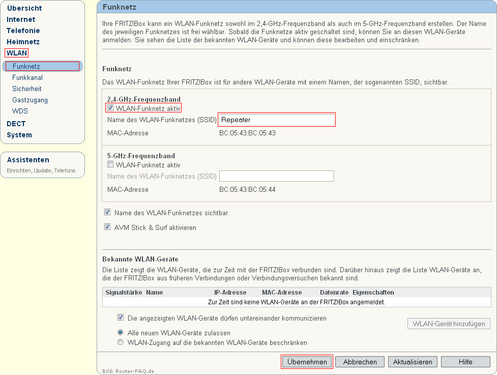 FRITZ!Box: Einrichtung Repeater 04.86 7