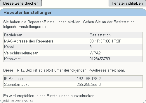 FRITZ!Box: Einrichtung Repeater 04.86 14