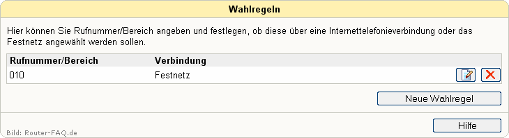 FRITZ!Box: Wahlregeln 04.49 3