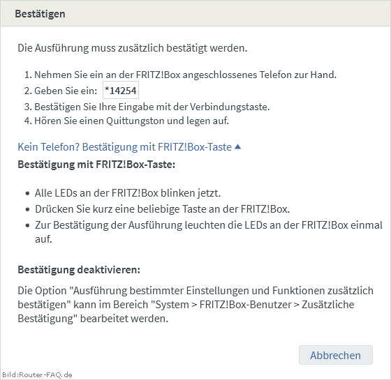 FRITZ!Box: Einstellungen sichern 07.00 5