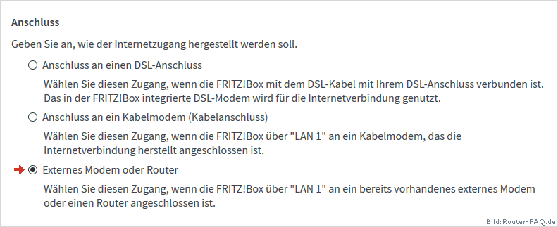 FRITZ!Box hinter einem DSL-Modem 06.50 3